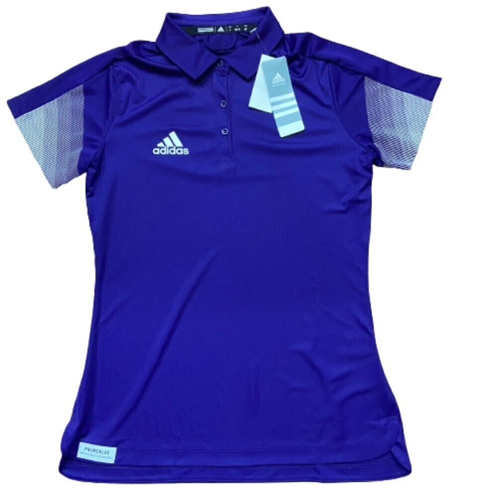 Adidas Women's Prime Polo Purple Athletic Top Primeblue Size Small NWT - Picture 1 of 8
